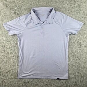 Barbell Apparel Polo Shirt Mens Large Purple Performance Golf Athletic Training